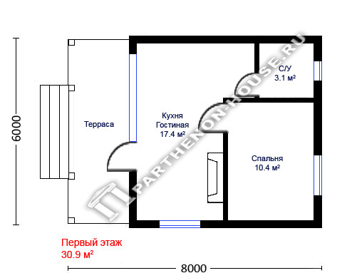 1 этаж Проект дома НД 35-54